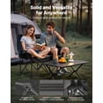 thumbnail image 5 of Oversized Double Camping Chair 660 lbs Heavy Duty Two Person Foldable Chair with Dual Cup Holders Wine Glass Holders Magazine Straps and Carry Bag for Outdoor Beach Camping Use, 5 of 12