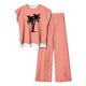 thumbnail image 1 of Pantalones Casuales sin Mangas Impresos con Cuello Redondo Conjunto Superior, Pantalones Ligeros Mujeres para Primavera Verano, 1 of 2