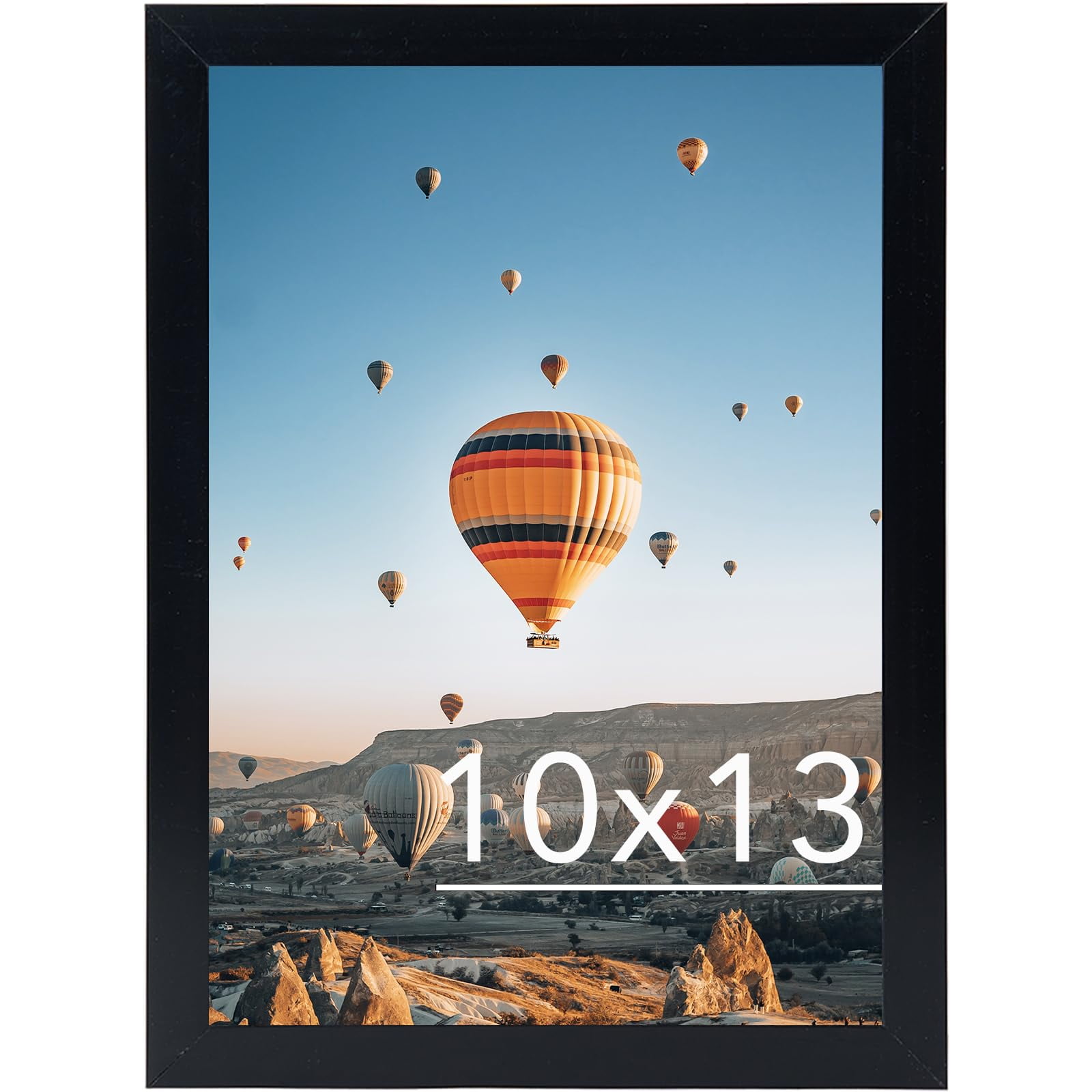 10x13 Picture Frame Black for Wall Hanging, Wall Mounting Horizontally or Vertically, 10 x 13 Wall Gallery Poster Photo Frame with Shatter Resistant Plexiglass, Black
