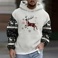 thumbnail image 5 of CONZONE Christmas Men's Hoodies Xmas Deer Hoodie for Men Graphic Long Sleeve Pullover Hooded Sweatshirt Soft Fall Winter Sweatshirts With Pocket, 5 of 5