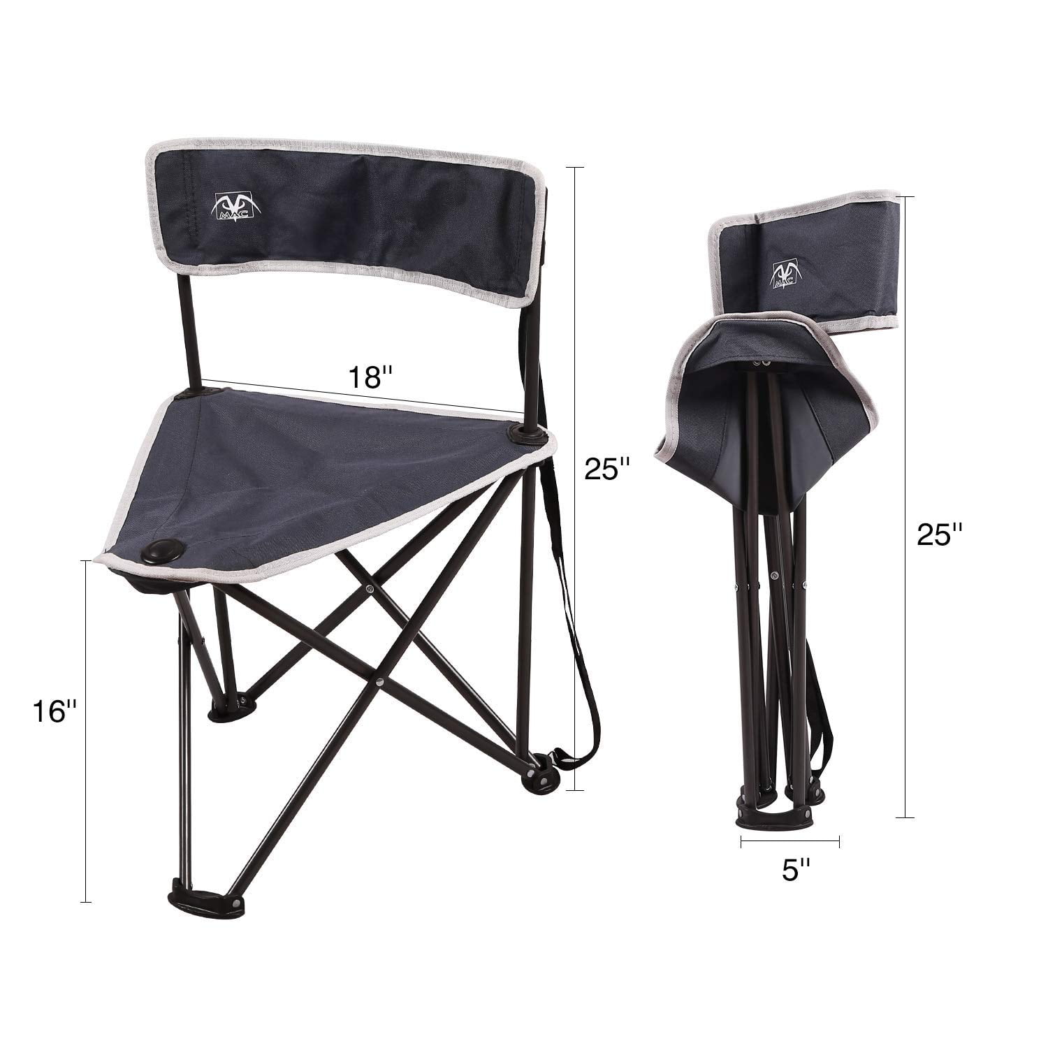 Tripod Chairs Folding,Backpacking Lightweight Portable Tripod Seat Stool Back 2P