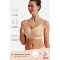 thumbnail image 3 of Sujetador LUXMAY para mujer, suave y cómodo, inalámbrico, con cuello en V, 3 of 5