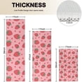 thumbnail image 4 of Red Strawberry Plants Fruit Heart Pink Pattern Kitchen Rugs Sets Of 3,Kitchen Runner Rugs Non Skid Washable,Decorative Kitchen Floor Mats for Kitchen,Sink,Laundry,17"x30"+ 17"x47" + 17"x59", 4 of 6