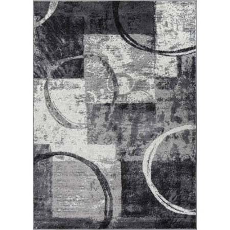 Well Woven Ash Spheres Watercolor Contemporary Area Rug,