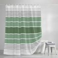 thumbnail image 3 of Shower Curtains for Bathroom, Sage Green Stripes Waterproof Fabric Shower Curtain, Modern Spring Abstract Striped Decorative Bathroom Curtain for Bathtub, 36"x72", No Hooks Included, 3 of 9