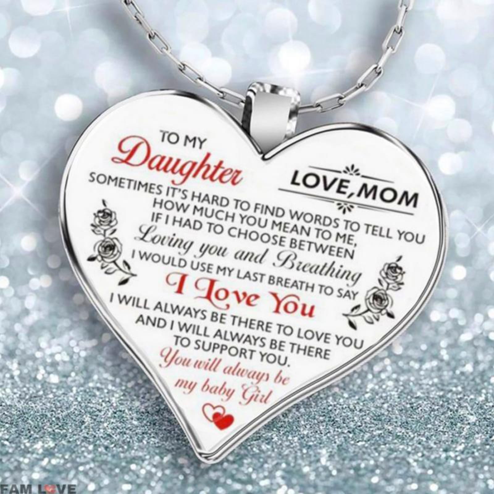Personalized To my Daughter Necklace, valentines gifts for daughter, g –  ChipteeAmz