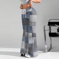 thumbnail image 4 of Women's Fashion Loose Drawstring Waist Floral Print Casual Sports Flared Pants, Elastic Joggers Sweatpants, Stylish Yoga Pants for Women,Gray,M, 4 of 8
