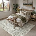 thumbnail image 5 of BERTHMEER 6'x9' Vintage Area Rugs for Living Room Green Rugs for Bedroom Kitchen Non Slip Washable Carpets Office Farmhouse Dorm Dining Room Oriental Traditional Distressed Rugs, 5 of 7