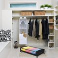 thumbnail image 3 of Boreal Craft Comforter Storage Bags with Zipper Square Underbed Storage Rack Underbed Clothes Shoes Sheet Book Organizer With Wheels Mobile Cart, 3 of 3
