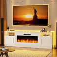 thumbnail image 4 of Waleaf Fireplace TV Stand with 36" White Electric Fireplace for TVs Up to 80",70" Modern Wood Media TV Console with Fireplace for Living Room, 4 of 8