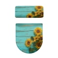 thumbnail image 5 of FORUDESIGNS Sunflower Wood Pattern 2 Pack Toilet Lid Cover with Toilet Tank Lid Cover, Adjustable Toilet Seat Covers Fits Most 15-21" Round Oblong and Elongated Toilet Seat,Easy to Clean, 5 of 8