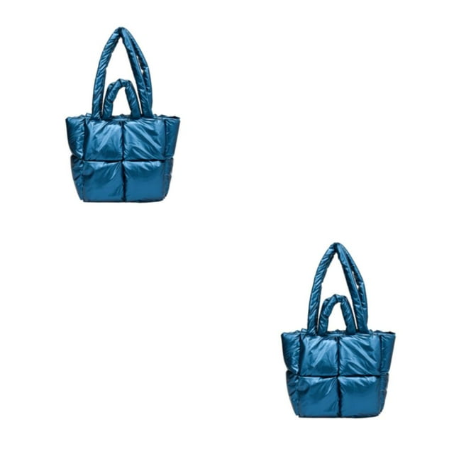 Baohd Larger Capacity Tote Bag With Big Opening For Easy Access Books Crossbody Bag blue 2Set