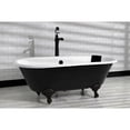 thumbnail image 2 of Aqua Eden VBTND663013NB0 66" Cast Iron Oval Double Ended Clawfoot Tub (No Faucet Drillings), White/Matte Black, 2 of 6