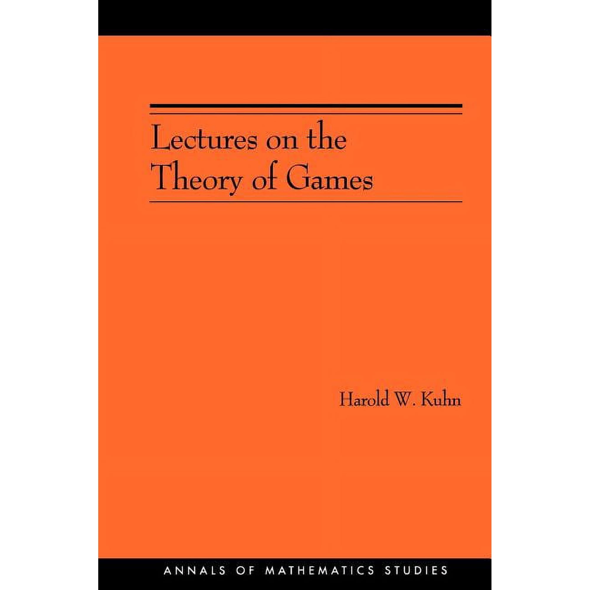 Annals of Mathematics Studies Lectures on the Theory of Games Book 37 (Paperback)