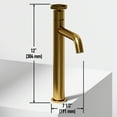 thumbnail image 4 of Ruxton Single Handle Single-Hole Bathroom Vessel Faucet in Matte Brushed Gold, 4 of 12