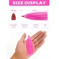 thumbnail image 3 of BLUEWING Fishing Teaser Lure 3pcs Mylar Hair Duster Skirt Lure Mylar Teaser Skirt Bucktail Teaser Tail Trolling Skirt for Saltwater Fishing Pink, 3 of 6
