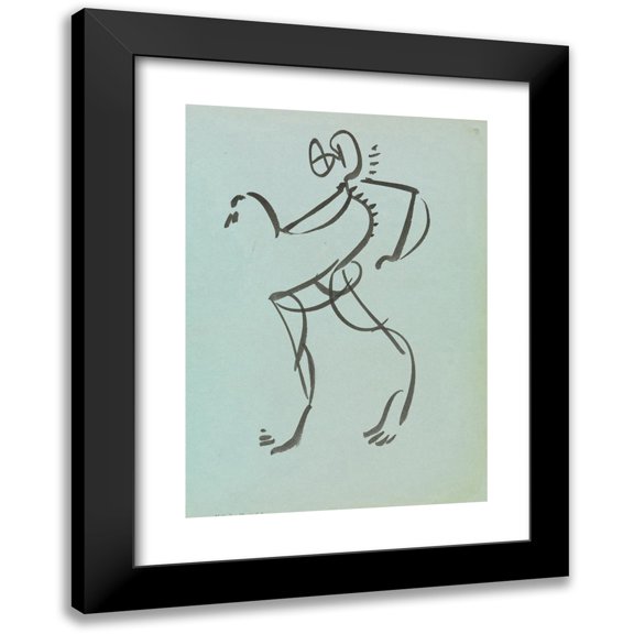 Henri Gaudier-Brzeska 11x14 Black Modern Framed Museum Art Print Titled - Dancing Figure (1910 - 1915)