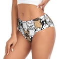 thumbnail image 2 of Fotbe French Bulldog 2 Calzones Estampados para Mujer – Ropa Interior de Algodón, Cómoda, Suave y Elástica-Small, 2 of 6