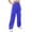 Z76Blue, variant on Women's Casual Wide Leg Cargo Pants Elastic Waist Drawstring Loose Trousers with Side Pockets for Yoga Gym Street Daily Wear Yellow S