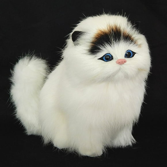 Plush Simulation Cat Electronic Pet Doll Imitation Animal Toy with Meow Sound Function Children's Cute Pet Toy Model Christmas Gift