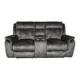 thumbnail image 2 of Harbor 73 Inch Loveseat, Power Recliners, Console, Gray Faux Suede, 2 of 2