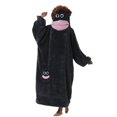 thumbnail image 5 of Adult Soft Pullover Hooded Robe Funny Cartoon Plush Loungewear,  Silly Onesie Big Mouth Monster Pajamas, Plush Hooded Lounge Dress for Halloween Party, Oversized Fleece Homewear for Family Matching, 5 of 19