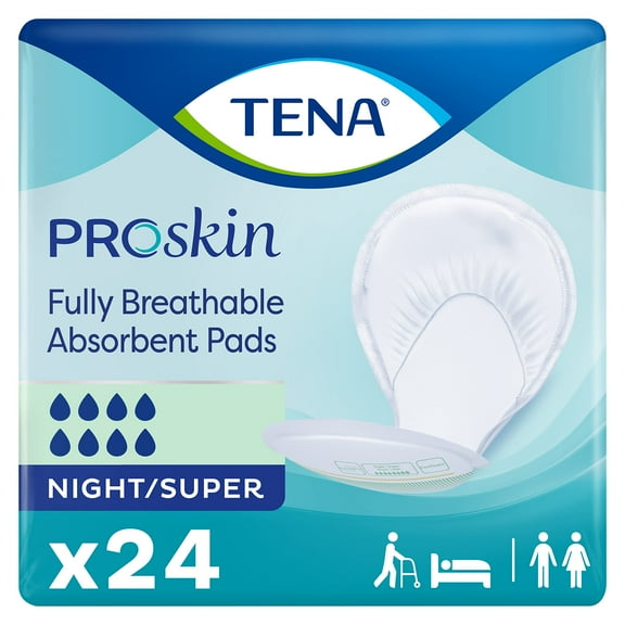 Tena Super Night Pad, 27" Long Pack(age) (24 Each)