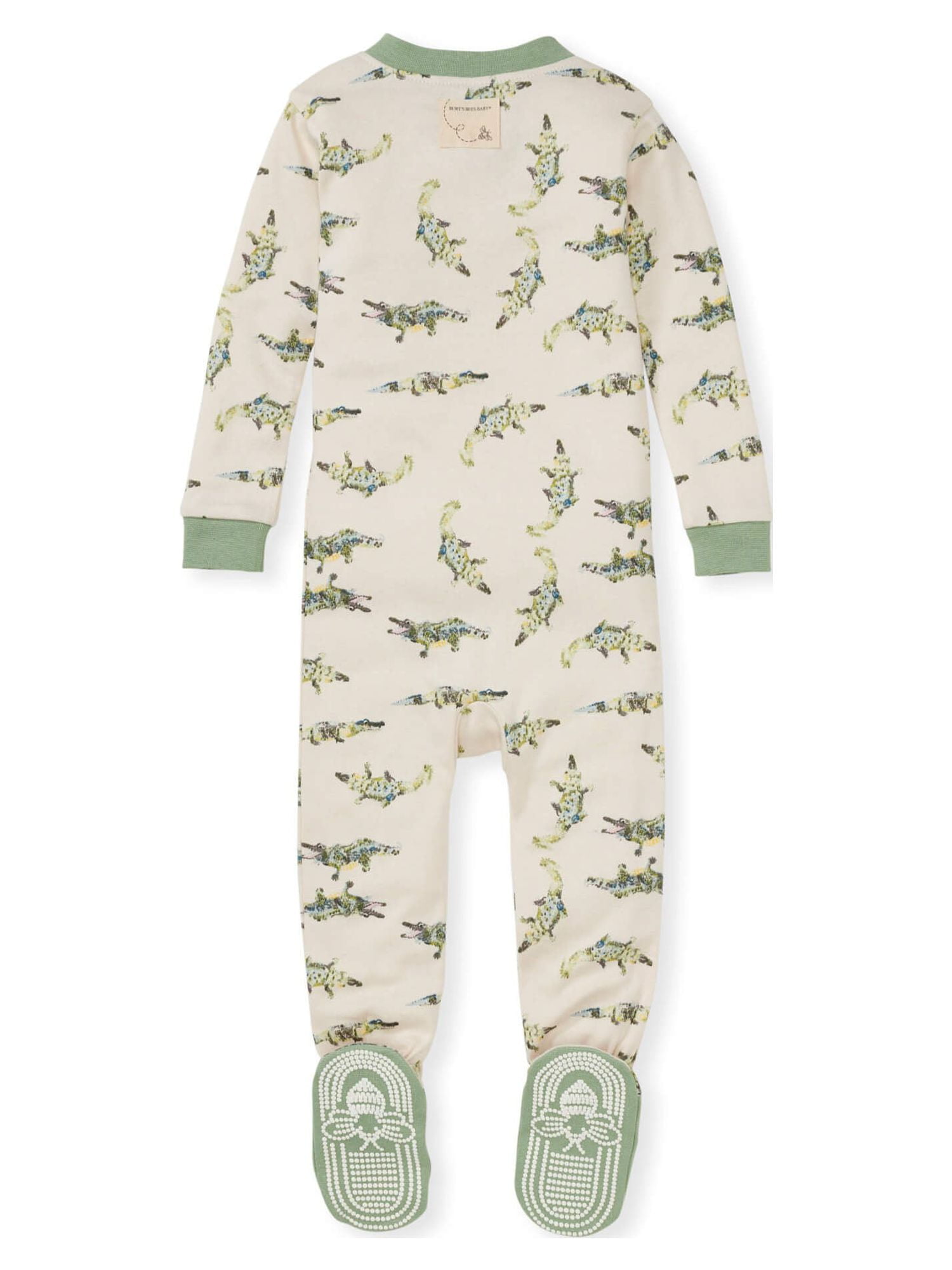 Burt s Bees Baby Baby Boy Sleeper Pajamas Zip Up Non Slip Footed