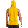 thumbnail image 2 of MAWCLOS Mens Hooded Tops Drawstring Sweatshirt Sleeveless Hoodies Regular Fit Gym Solid Color Pullover Top Yellow S, 2 of 6