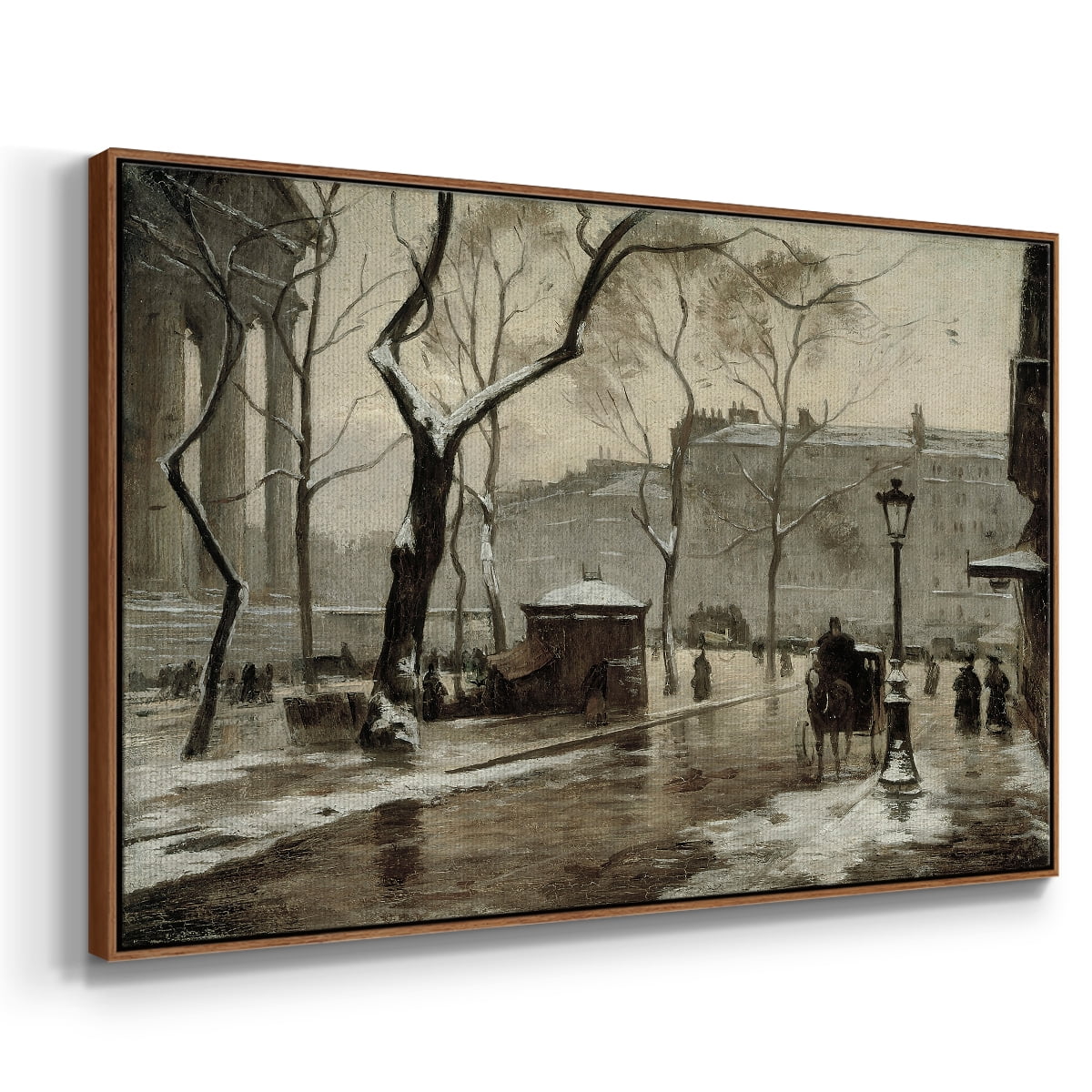 Vintage Animal Print-XXIX By Wexford Home Framed in Walnut Wood Gallery Wrapped Canvas 27 in. x 41 in.
