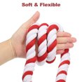 thumbnail image 4 of Unique Bargains 1Inch x 10Feet Natural Twisted Cotton Rope 3 Strand Tug of War Rope with Sealing Tape Red White, 4 of 6