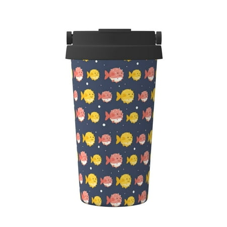

Junzan Cute Puffer Fish for Stainless Steel Vacuum Insulated Tumbler - Reusable Insulated Cold Brew Iced Coffee Cup Thermos -Gifts for Women Men Him Her