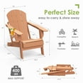 thumbnail image 4 of Oversized HDPE Outdoor Rocking Chair With High Back for Outside Indoor Support 400 lbs,Teak, 4 of 6