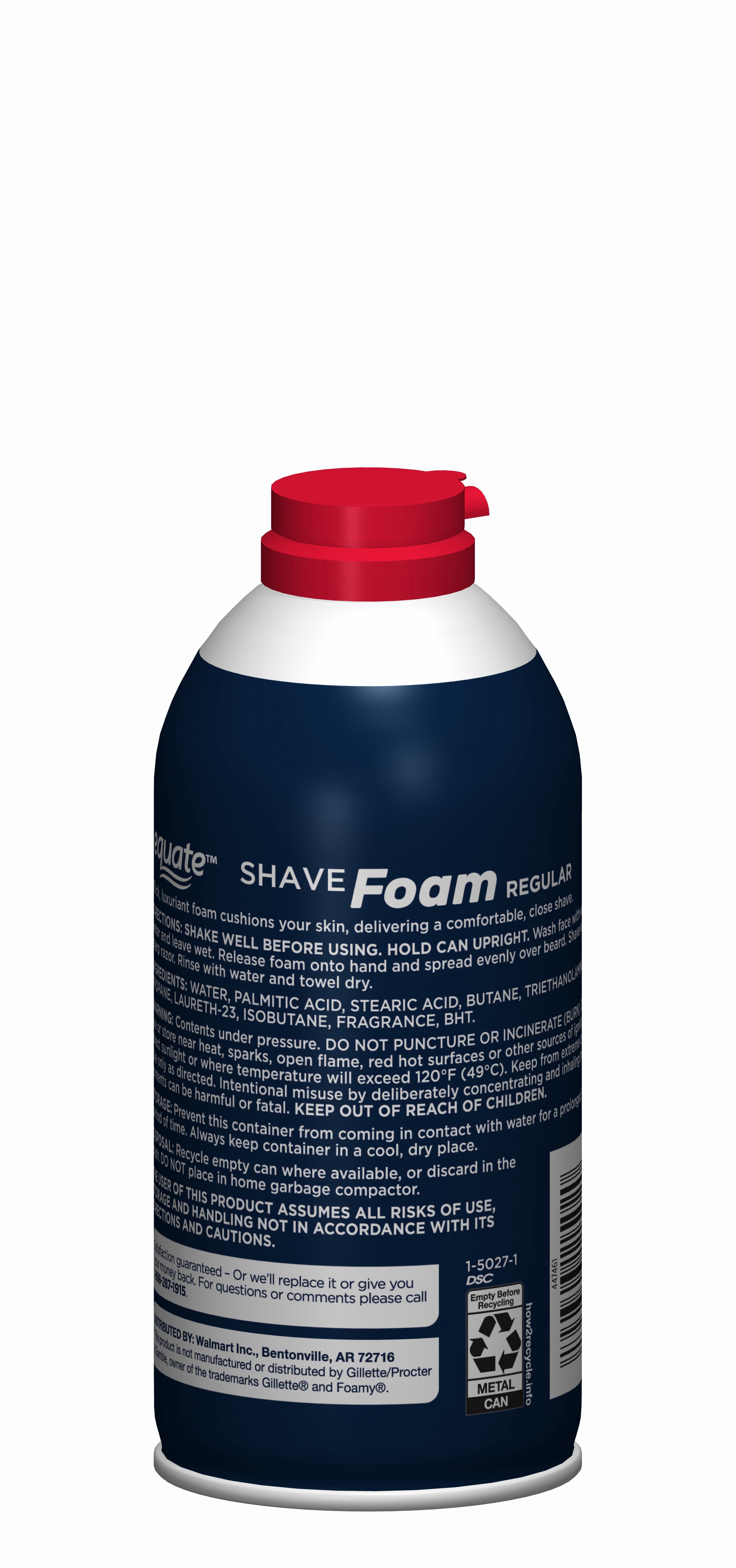 (6 pack) Equate Men's Shave Foam, Regular, 10 oz, Compare to Gillette® Foamy® Regular Shave Cream