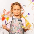 thumbnail image 3 of Husky Dog Flower Floral Kids Aprons for Girls and Boys,Adjustable Neck Strap Toddler Aprons for Kids Cooking Baking, 3 of 7
