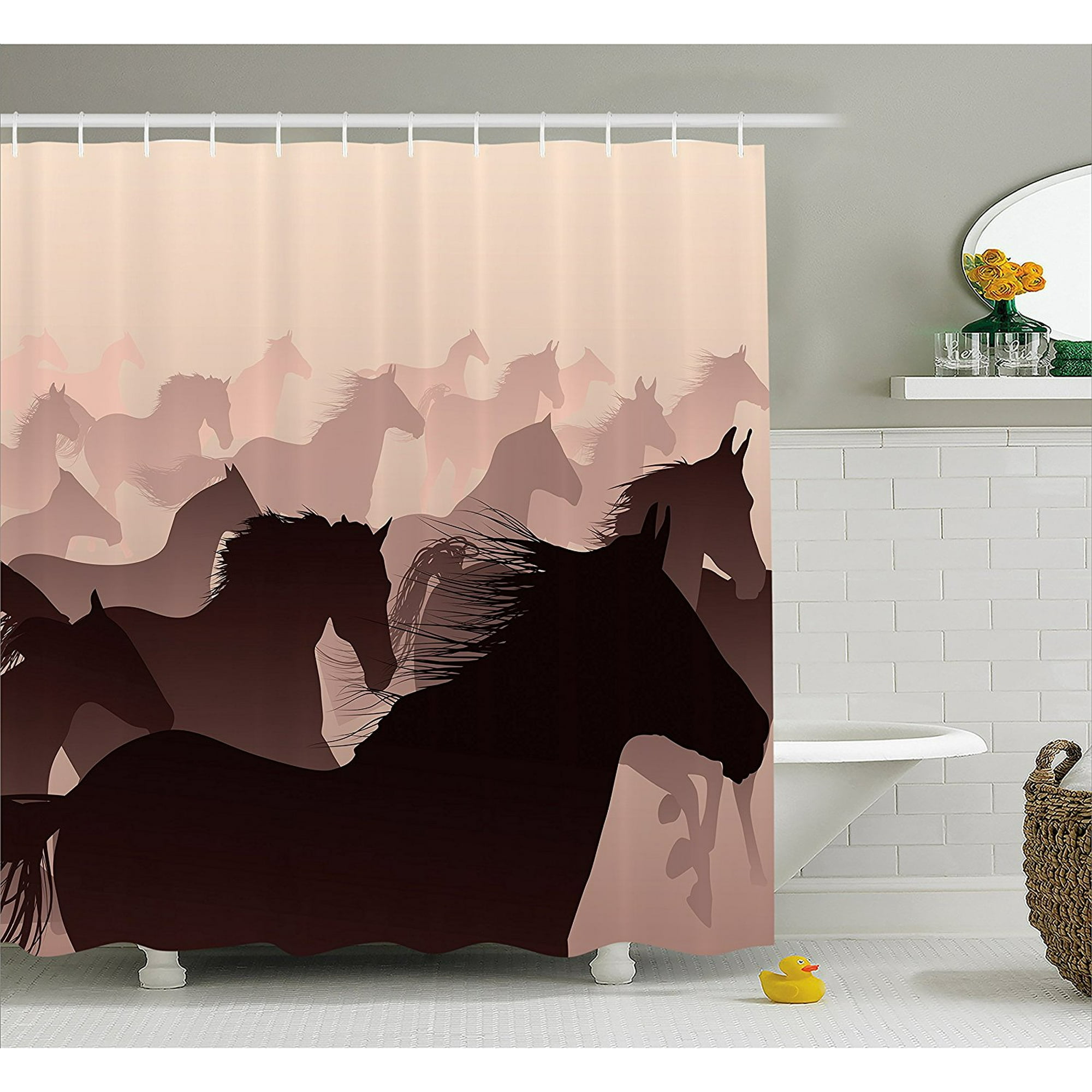Wildlife Decor Shower Curtain By Equestrian Reflection Of
