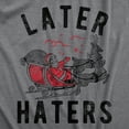 thumbnail image 2 of Mens Later Haters T Shirt Funny Xmas Party Santa Claus Joke Tee for Guys Graphic Tees, 2 of 9