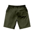 thumbnail image 5 of FINALGANG Mens Solid Color Elastic Waist Drawstring Shorts With Large Patch Pockets Relaxed Fit Quick Dry Lightweight For Fathers Day Gift Summer Daily Casual Wear Soft Bottoms, 5 of 5