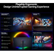 ABS 34 Ultrawide UWQHD 2K 1440P (Quasi 4K) 240Hz with AMD FreeSync 1ms HDR400 1500R Curved Gaming Computer Monitor with Height Adjustable stand GQ341NE
