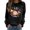 Black, variant on Pumpkin Womens Halloween Sweatshirt Ladies Fashion Long Sleeve Graphic Casual Fit Comfortable Pullover Tops Letter Print Hoodie Fall Trendy Clothes Light Blue S-2Xl