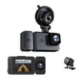 thumbnail image 2 of KQJQS 3 Channel Dash Cam Front and Rear Inside,4K Full UHD Dash Camera for Cars,Car Camera with IR Night Vision, 24 Hours Recording,Loop Recording, G-Sensor,Support 32 GB Max, 2 of 7