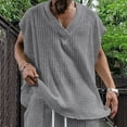 thumbnail image 3 of Bcfgryg Men's Vest Top V Neck Loose Jacquard Knit Sleeveless Casual Vest Men's Sleeveless Jacket Vest, 3 of 5