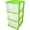 Bold Lime, variant on Drawer Tower, 3-Tier Clear Plastic Storage Organizer Cart, White Frame - Heavy-Duty Organizing Drawers for Home, Bedroom, and Closet Organization