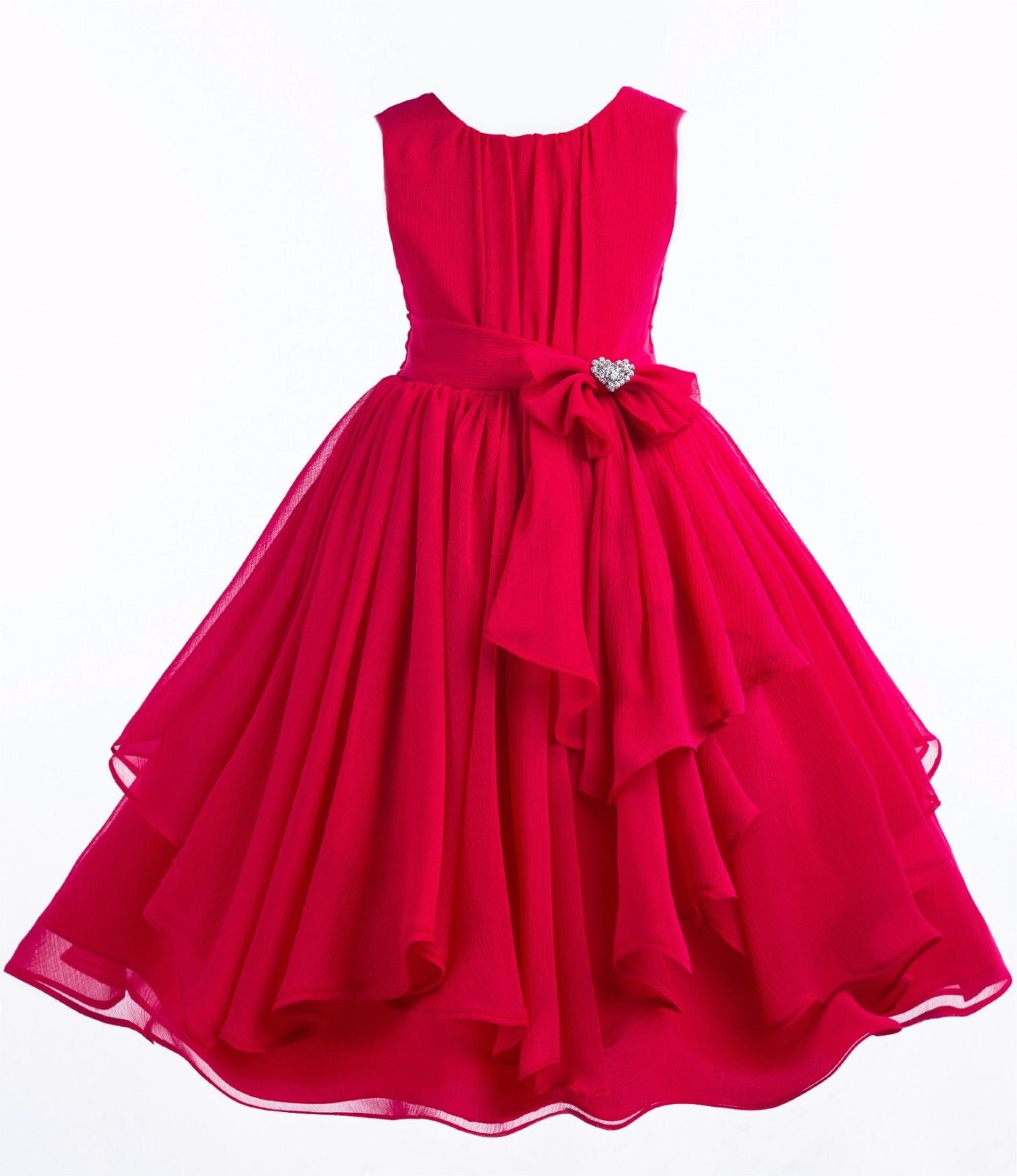 Ekidsbridal Ekidsbridal Yoryu Chiffon Ruched Bodice Rhinestone