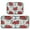 Red Berries and Flowers, variant on 2-Piece Kitchen Rugs Set Non-Slip Mats Carpet Floor for Kitchen, Bathroom (19.7"x27.6" & 19.7"x47.2") Pink and Purple Dandelions