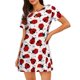 thumbnail image 1 of Fotbe Ladybug And Heart Bata de Dormir para Mujer con Estampado, Camisón de Algodón de Manga Corta, Ropa de Dormir Casual, 1 of 6