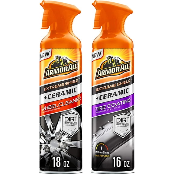 Armor All Ceramic Tire Shine and Wheel Cleaner Combo Pack (2 Items)