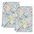 thumbnail image 2 of Blue Spring Floral Kitchen Towels Set of 2, Elegant Farmhouse Flowers Birds Watercolor Absorbent Dish Towels for Kitchen, Microfiber Hand Towel, Quick Drying Tea Towel for Cleaning Dishcloths, 2 of 7