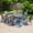 Gray, variant on SUMMIT LIVING 9-Piece Outdoor Patio Dining Set, 83" Large Rectangle Patio Table with Umbrella Hole and Stacking Aluminum Textilene Chairs, Gray