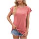 thumbnail image 1 of Fiudx Ofertas Flash Del Día Tops con Estampado de Moda para Mujer, Blusa de Manga Corta, Camisetas Divertidas con Cuello Redondo, 1 of 4